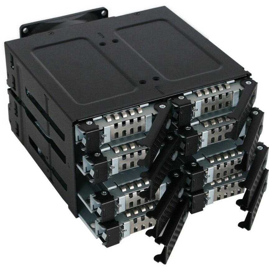 Icy Dock ToughArmor MB508SP-B Drive Enclosure for 5.25 - Mini-SAS HD Host Interface Internal - Black"