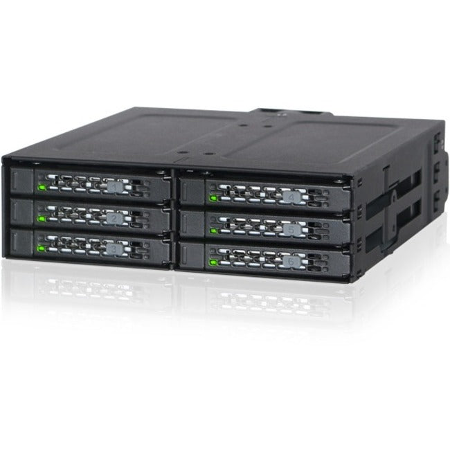 Icy Dock Tougharmor Mb608Sp-B Drive Enclosure For 5.25" - Serial Ata/600 Host Interface Internal - Black