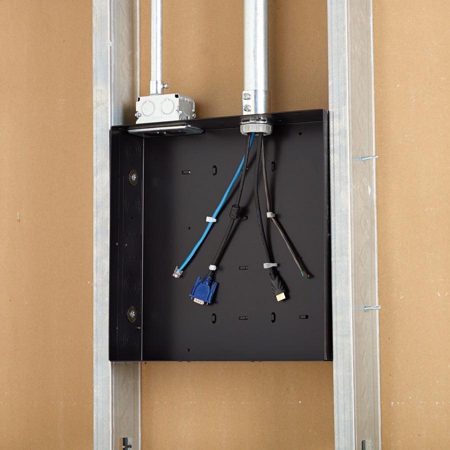 In-Wall Storage Box - 4 Outlet Surge Protector Cable Management | TecISoft PAC526FWP4