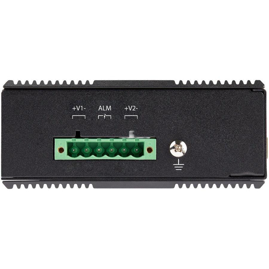 Industrial 6 Port Gigabit Ethernet Switch - 4 PoE RJ45 +2 SFP Slots IES1G52UP12V