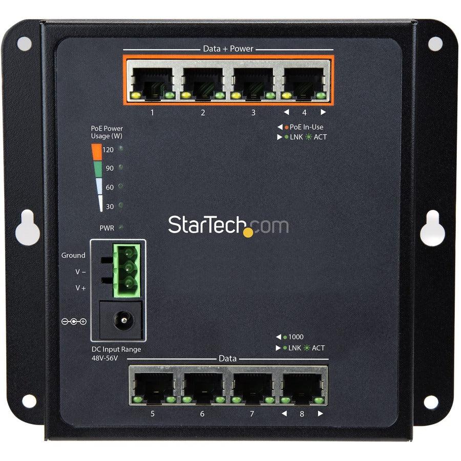 Industrial 8 Port Gigabit PoE Switch - 30W PoE+ Managed Layer 2 | StarTech.com IES81GPOEW