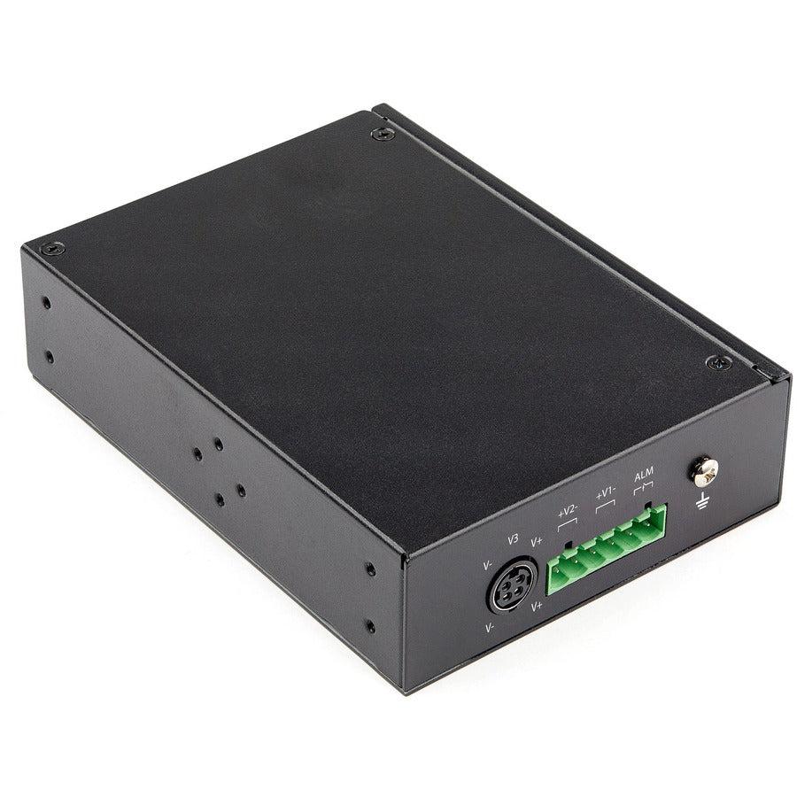 Industrial Ethernet Switch 6 Port PoE DIN Rail - Rugged Gigabit Network Switch | TecISoft IES1G52UPDIN