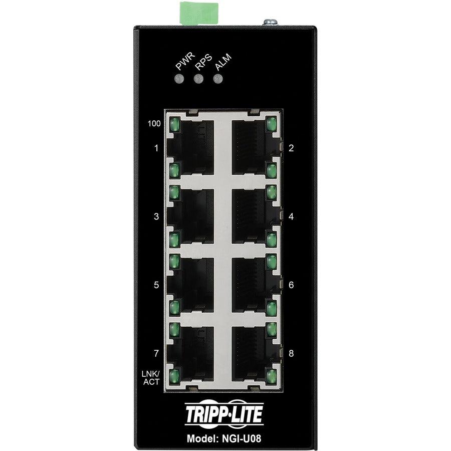 Industrial Ethernet Switch - 8-Port DIN Mount Network Switch | Tripp Lite NGI-U08