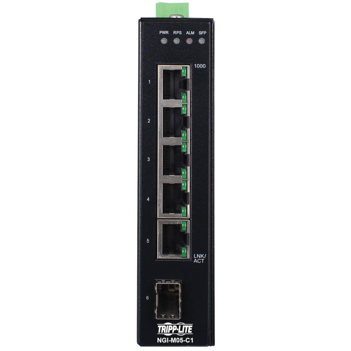 Industrial Ethernet Switch - DIN Rail Managed Gigabit | TecISoft NGI-M05-C1