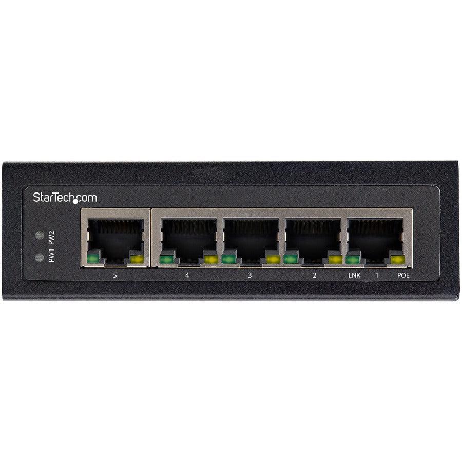Industrial PoE Switch 5 Port Gigabit - Rugged Hardened Network Switch | tecisoft.com IESC1G50UP