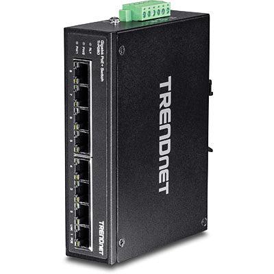 Industrial PoE Switch - 8-Port Gigabit DIN-Rail Ethernet Switch | TRENDnet TI-PG80