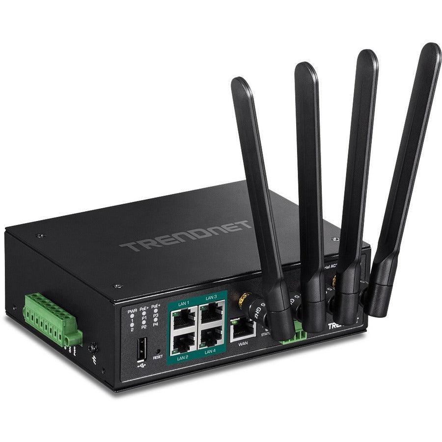 Industrial Wireless Router - AC1200 Gigabit PoE+ Router | Tecisoft TI-WP100