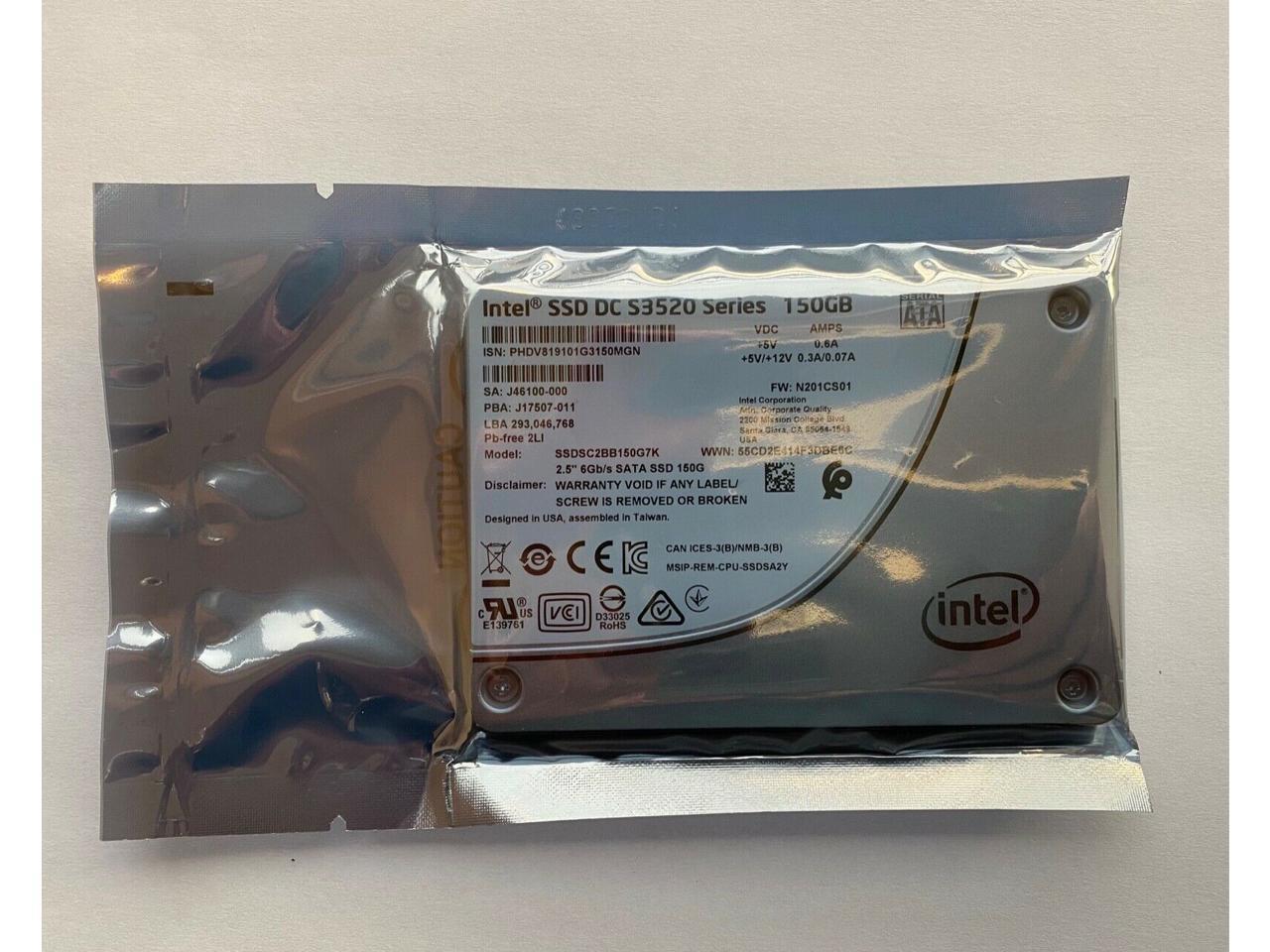 Intel Ssd Dc S3520 Series (150Gb, 2.5In Sata 6Gb/S, 3D1, Mlc) 7Mm Generic Single Pack