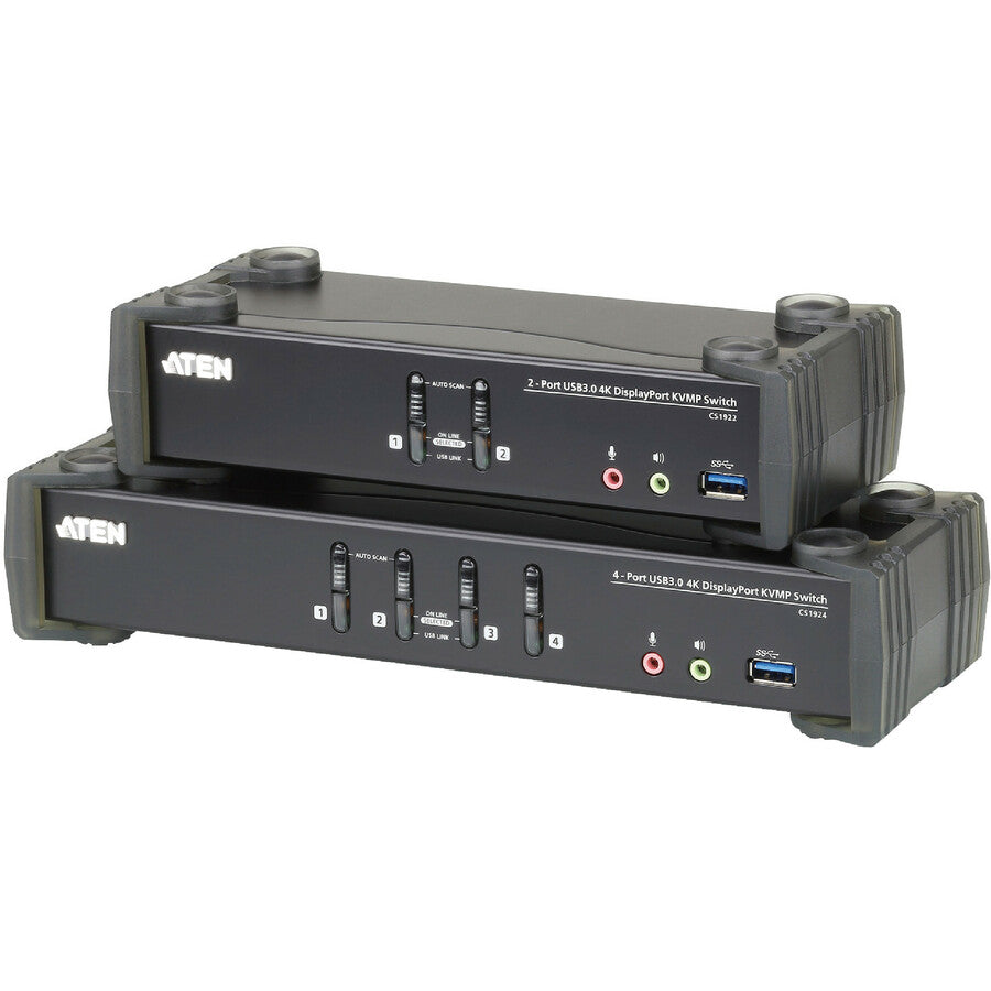 KVM Monitor Switch - 2-Port USB 3.0 4K DisplayPort KVMP™ Switch | ATEN TECHNOLOGIES CS1922