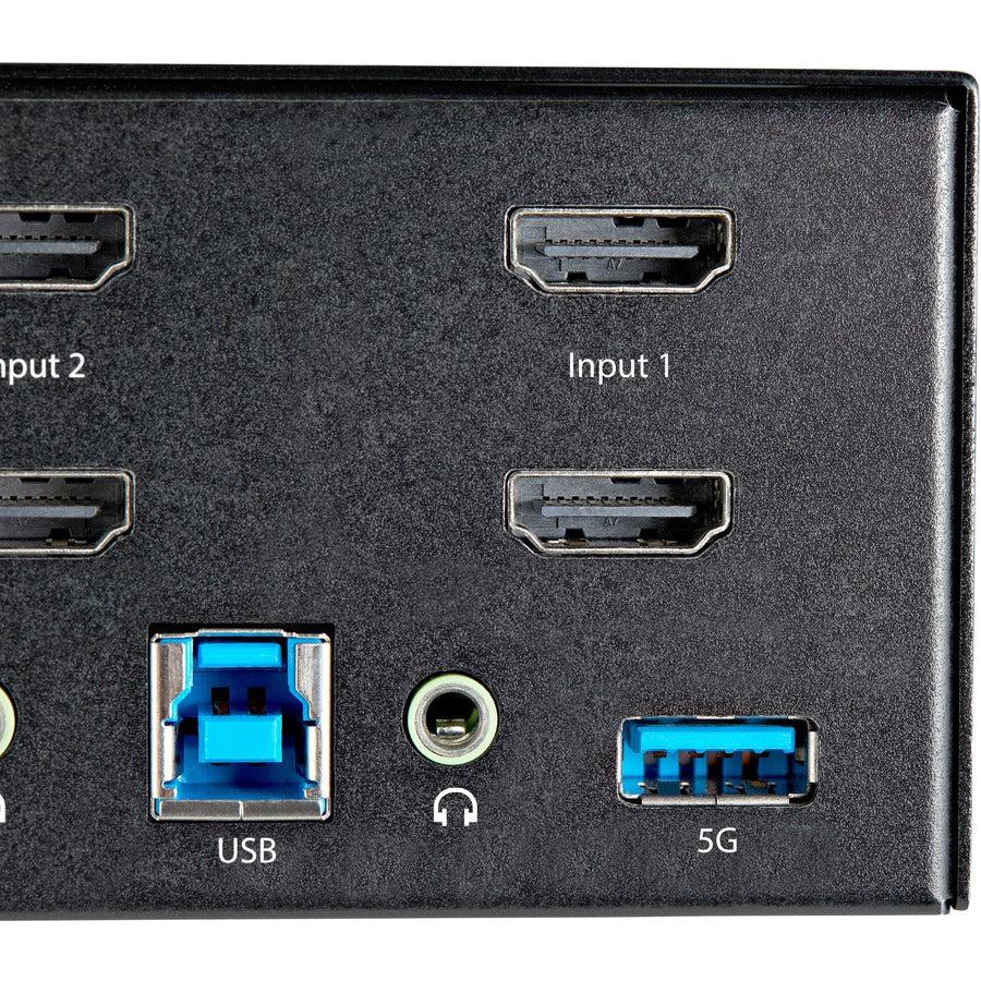 KVM Monitor Switch 4K 60Hz - Dual HDMI Desktop Control | StarTech SV231DHU34K6