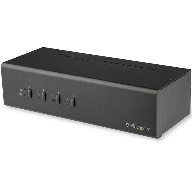 KVM Monitor Switches - StarTech 4 Port Dual Monitor DVI KVM Switch | Tecisoft SV431DL2DU3A