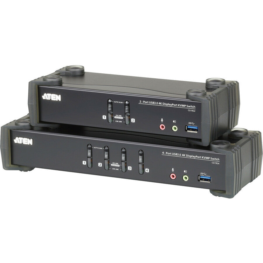 KVM Switch - ATEN CS1924 4-Port USB 3.0 4K DisplayPort KVMP | ATEN
