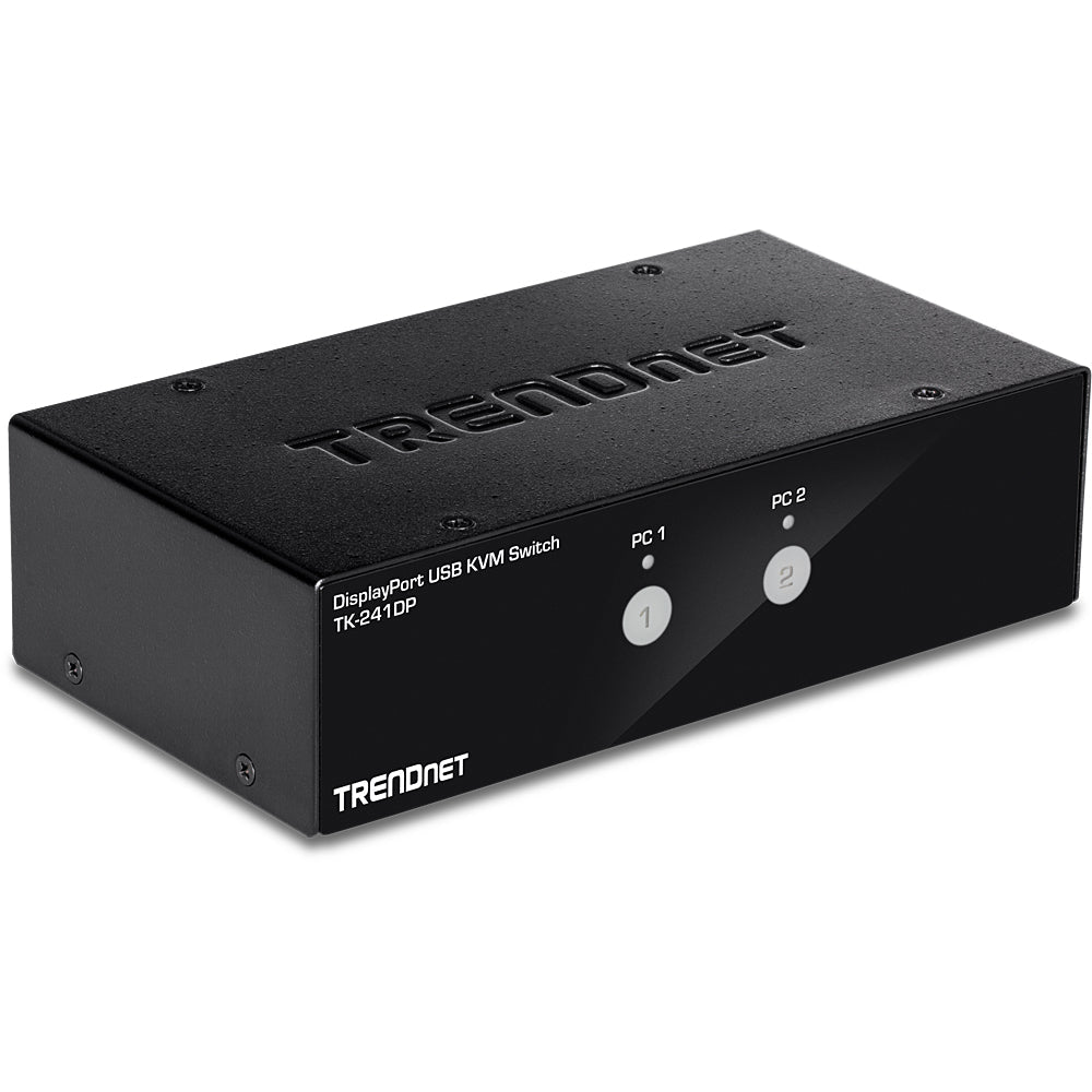 KVM Switch DisplayPort 2-Port - TrendNet 4K USB Switch | TecISoft TK-241DP