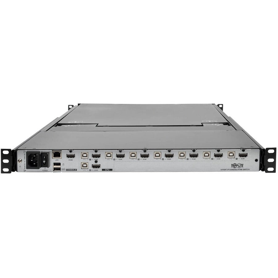 KVM Switch Rack Mount - NetDirector 8-Port Console with LCD & IP Remote Access | TechSoft B030-008-17-IP