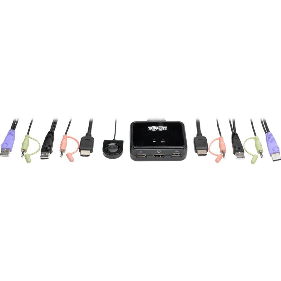 KVM Switch with USB - 2 Port HDMI Audio Video Cable KVM | TechSoft B032-HUA2