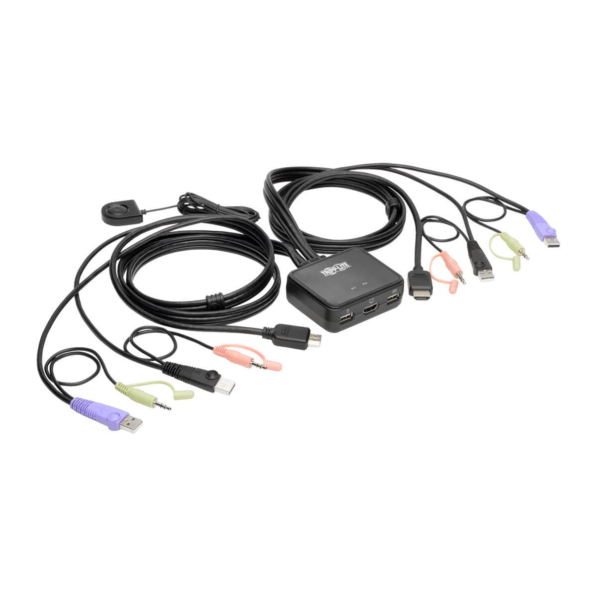 KVM Switch with USB - 2 Port HDMI Audio Video Cable KVM | TechSoft B032-HUA2