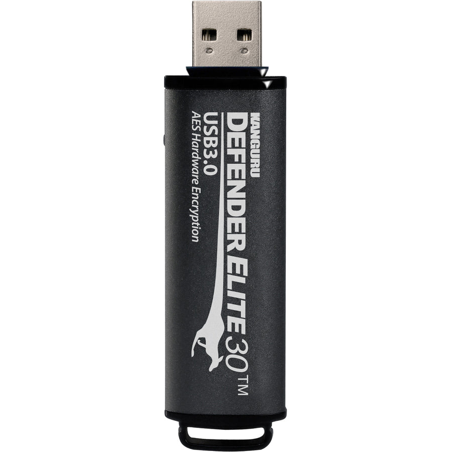 Kanguru Defender Elite30, Hardware Encrypted, Secure, SuperSpeed USB 3.0 Flash Drive, 256G KDFE30-256G