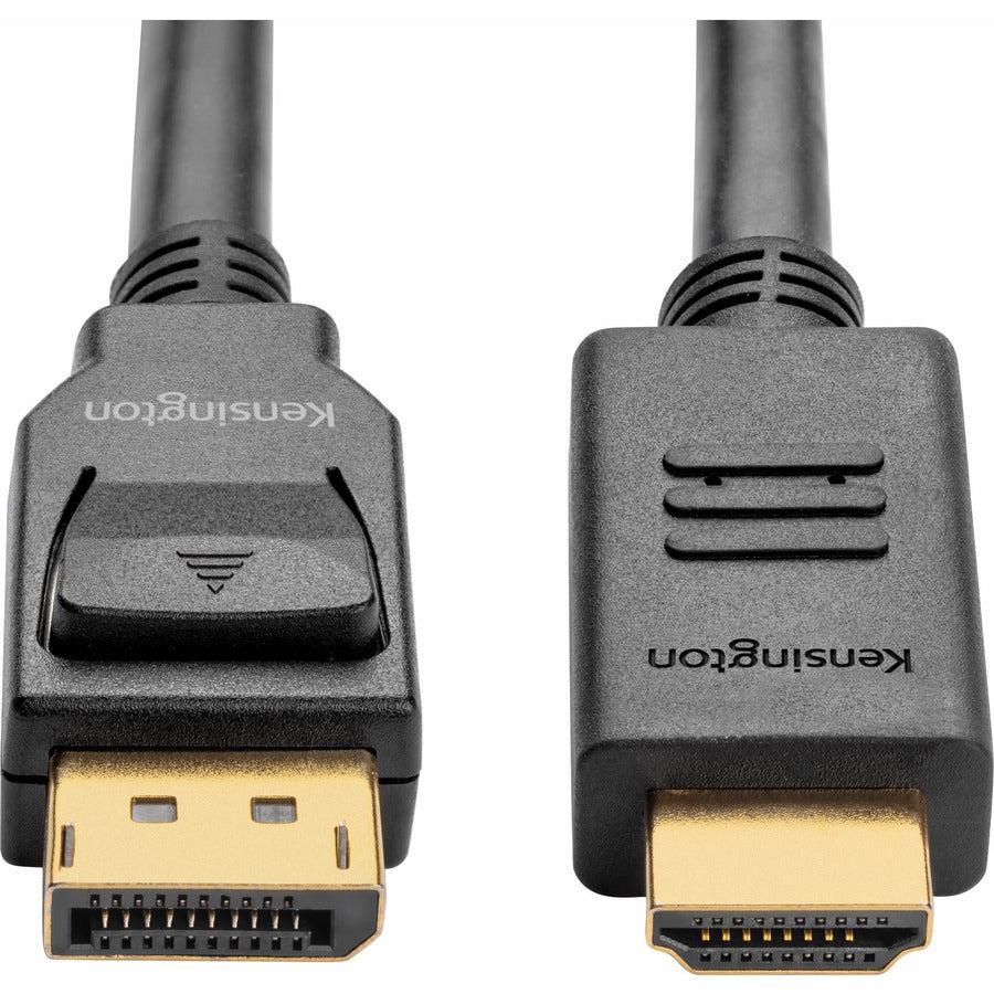 Kensington Displayport 1.2 (M) To Hdmi (M) Passive Unidirectional Cable, 1.8M (6Ft)