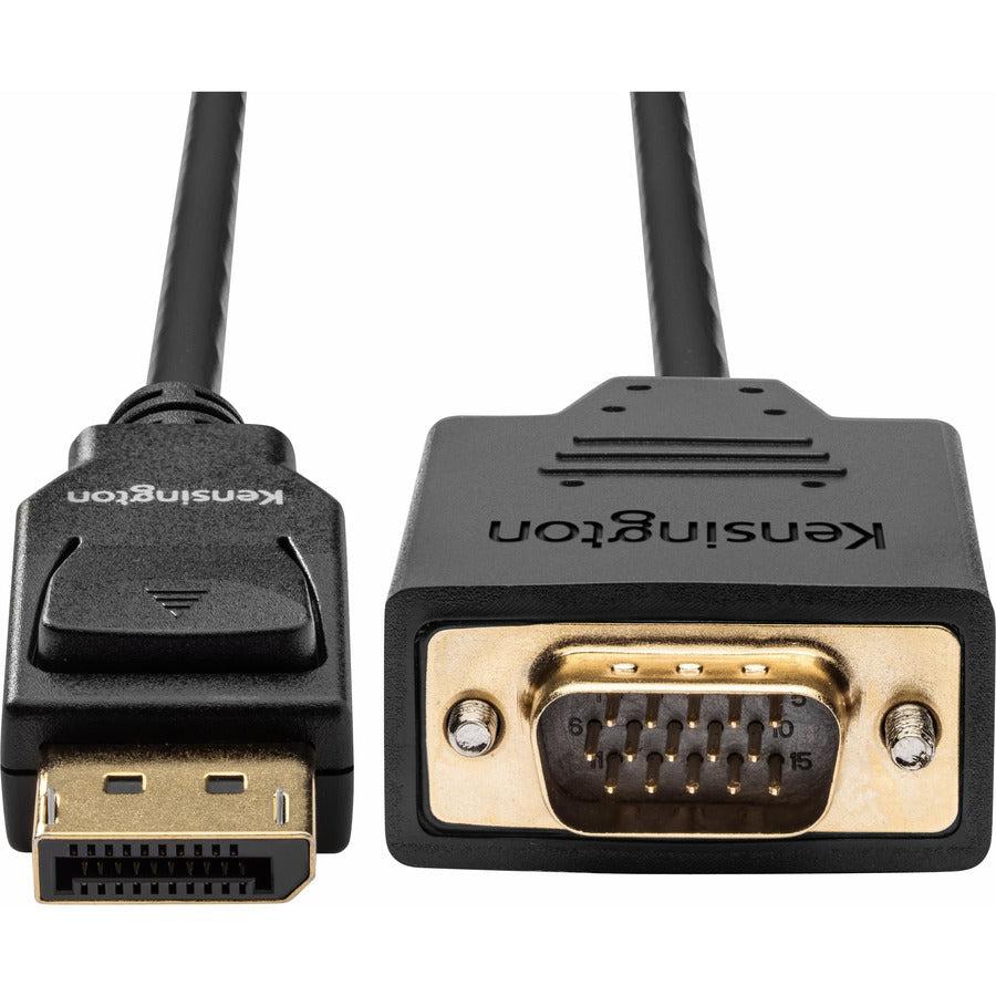 Kensington Displayport 1.2 (M) To Vga (M) Passive Unidirectional Cable, 1.8M (6Ft)