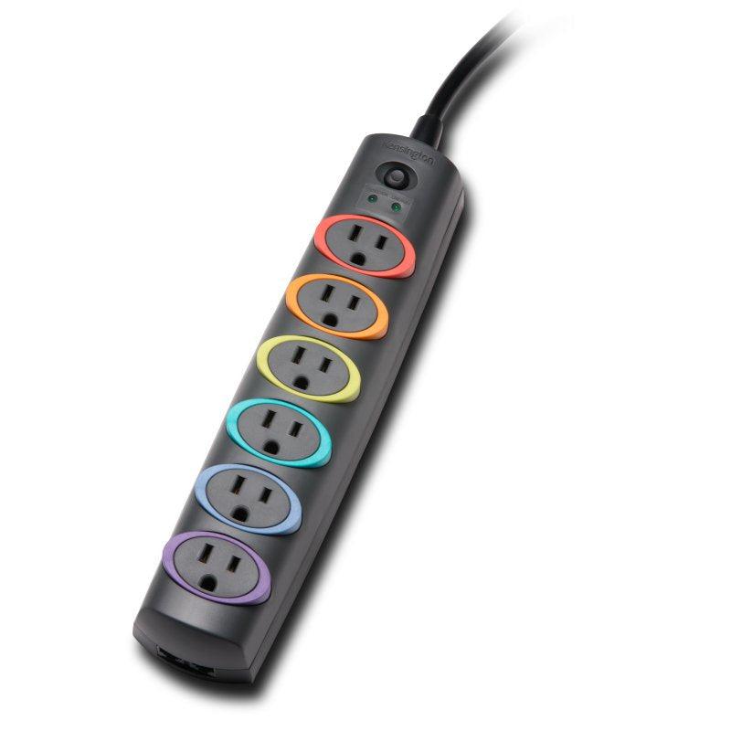 Kensington K62146Na Surge Protector Multicolour 6 Ac Outlet(S) 1.8 M
