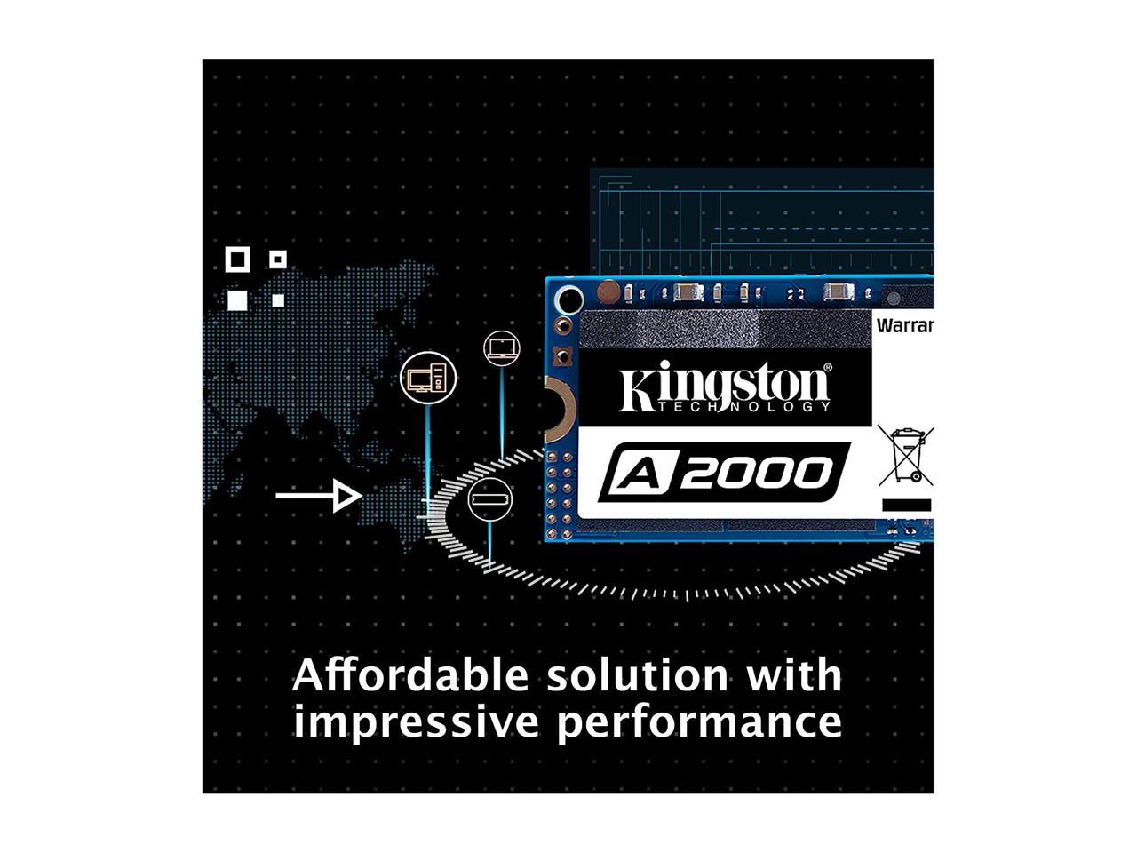 Kingston A2000 1Tb M.2 Pcie Gen 3.0 X 4 Lanes Solid State Drive (3D Tlc Nand)