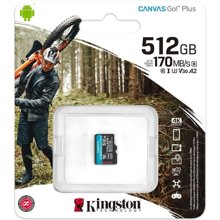 Kingston Canvas Go! Plus SDCG3 512 GB Class 10/UHS-I (U3) microSDXC SDCG3/512GBSP