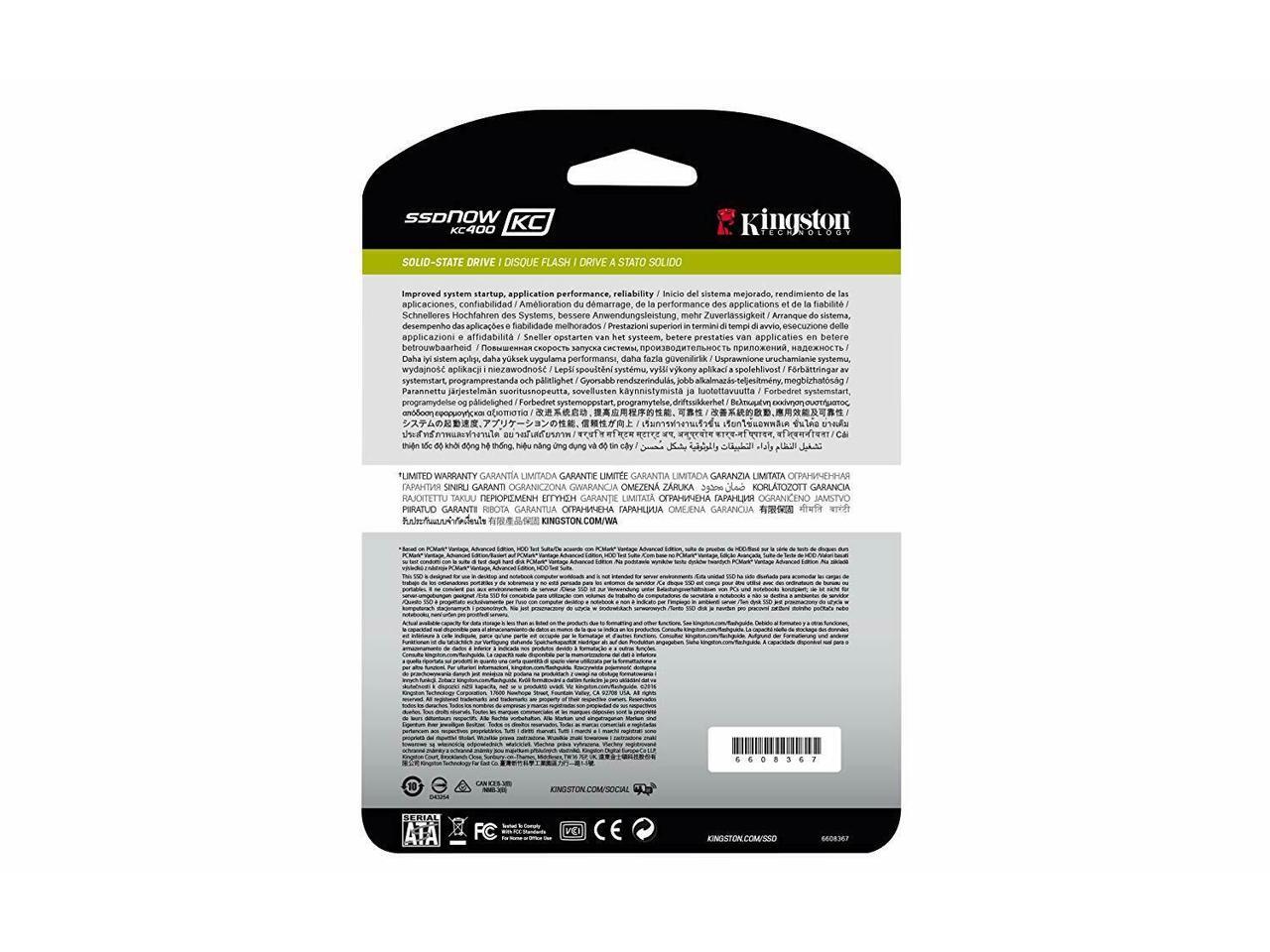Kingston Ssdnow Kc400 Skc400S37/128G 2.5" 128Gb Sata Iii Business Solid State Disk