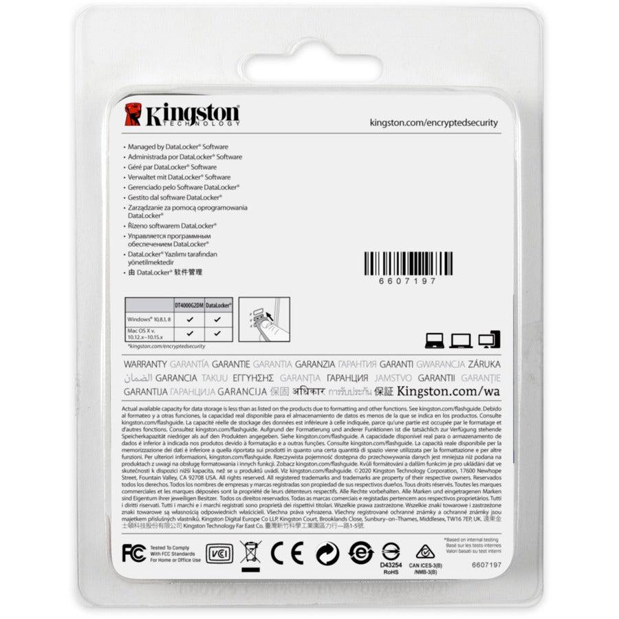 Kingston Technology Datatraveler 4000G2 Usb Flash Drive 128 Gb Usb Type-A 3.2 Gen 2 (3.1 Gen 2) Black