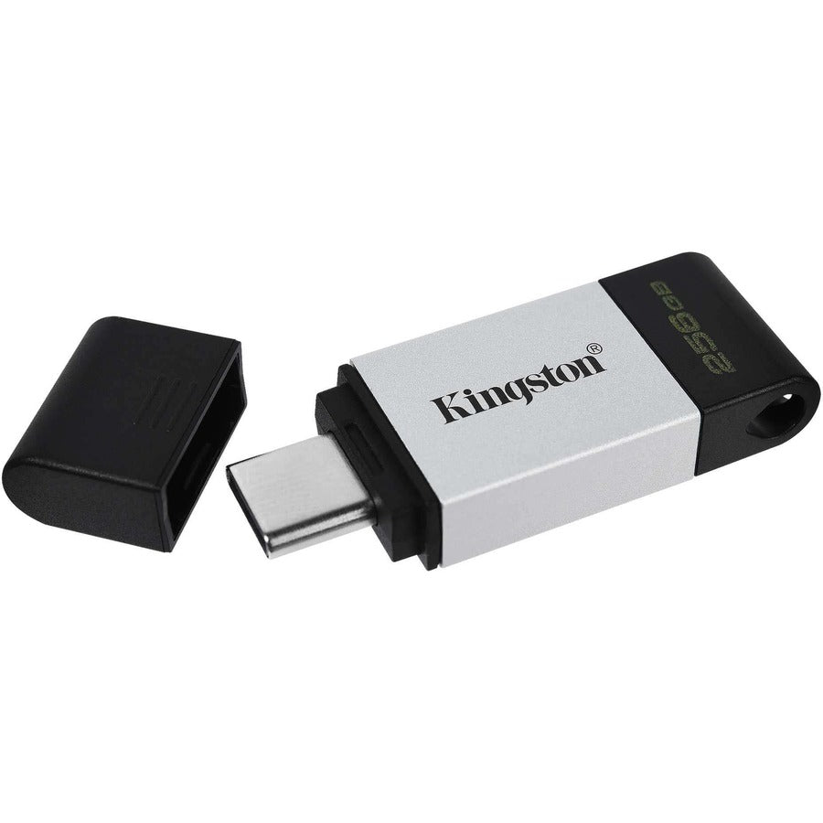 Kingston Technology Datatraveler 80 Usb Flash Drive 256 Gb Usb Type-C 3.2 Gen 1 (3.1 Gen 1) Black, Silver