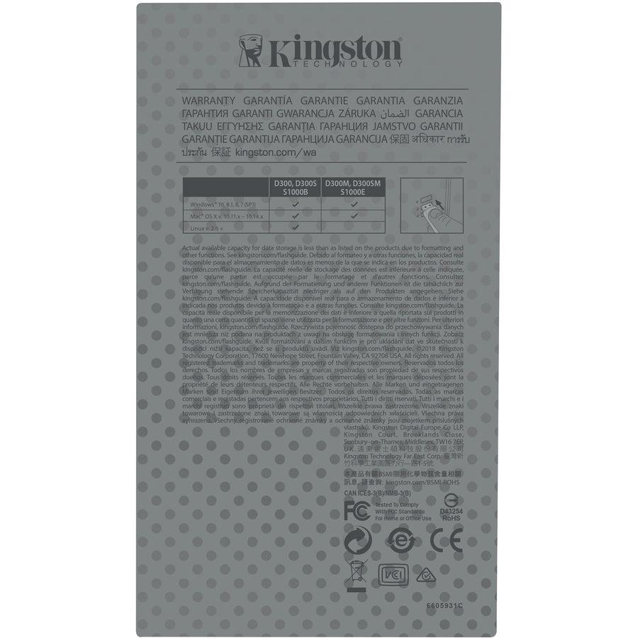 Kingston Technology Ironkey D300 Usb Flash Drive 128 Gb Usb Type-A 3.2 Gen 1 (3.1 Gen 1) Black