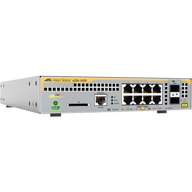L2+ Managed Switch - Enterprise PoE+ Network Solution | TechSoft AT-X230-10GP-R-90