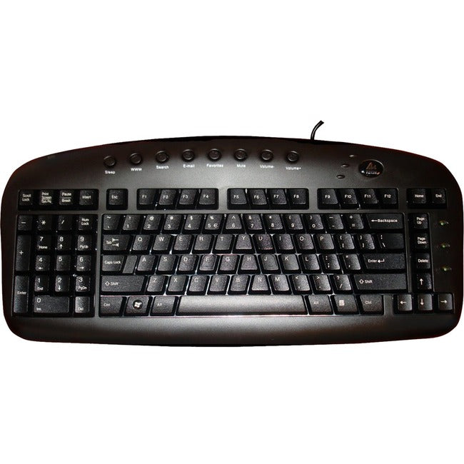 LEFT HANDED Ergonomic KEYBOARD WIRED USB BLACK KBS-29BLK