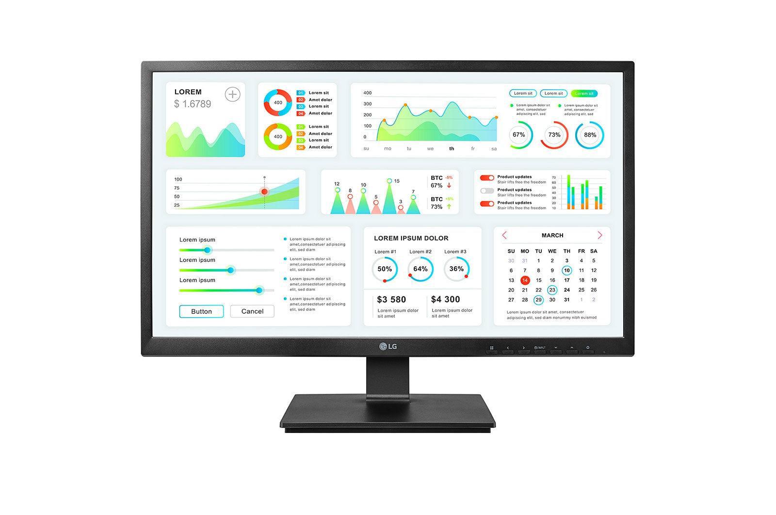 Lg 24Ck550Z-Bp Computer Monitor 60.5 Cm (23.8") 1920 X 1080 Pixels Full Hd Black