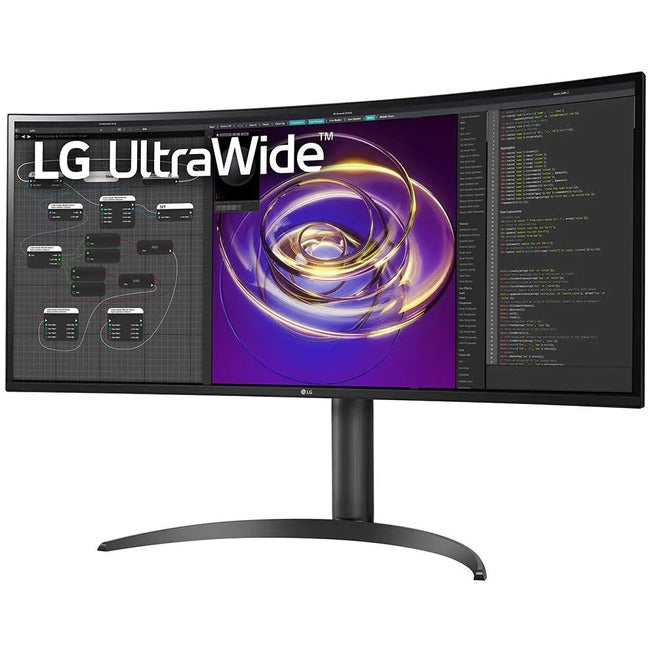 Lg Ultrawide 34Bp85Cn-B 34" Uw-Qhd Curved Screen Edge Led Gaming Lcd Monitor - 21:9 - Glossy Black, Black Hairline, Textured Black