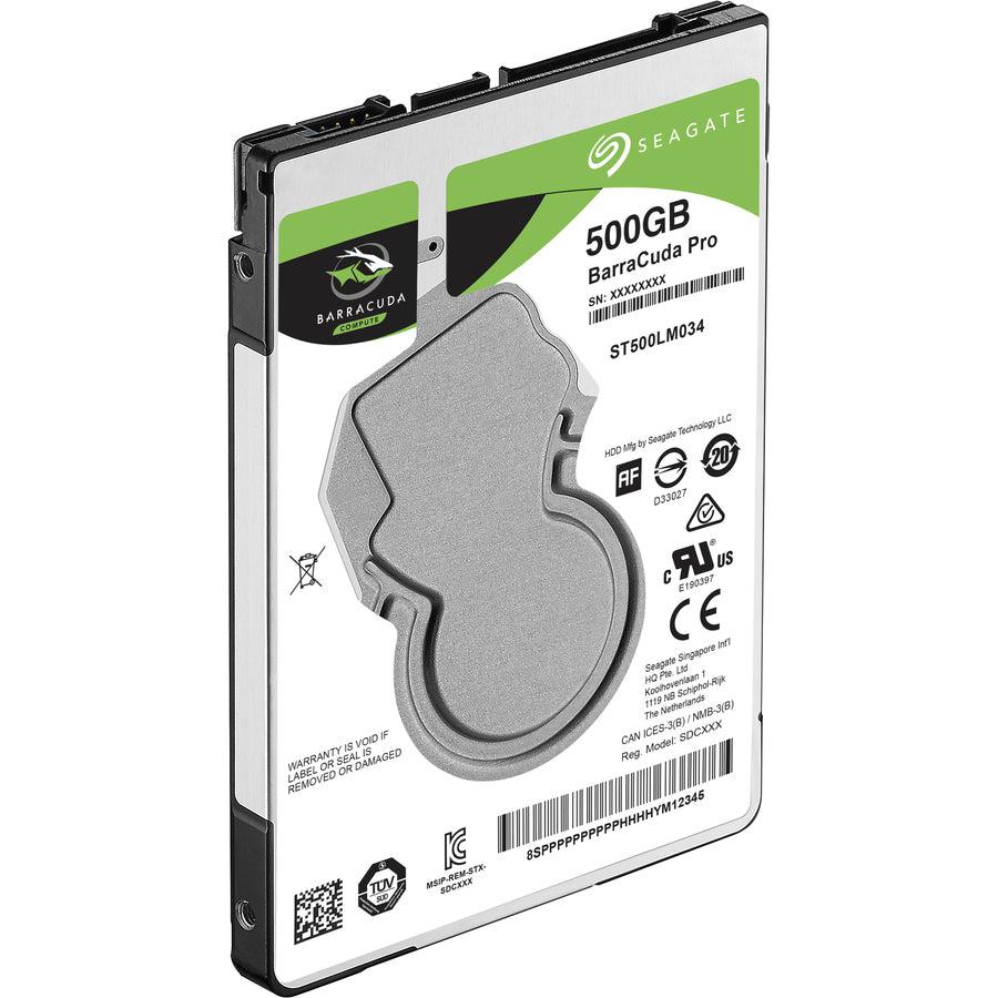 Laptop Hard Drive - BarraCuda Pro 2.5 HDD 500GB Performance Storage | Seagate ST500LM034