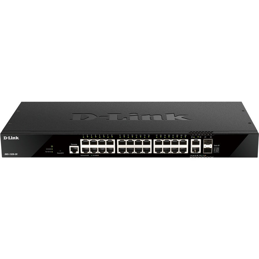 Layer 3 Stackable Switch - 10G Uplinks Smart Managed Zero Touch | D-Link DGS-1520-28