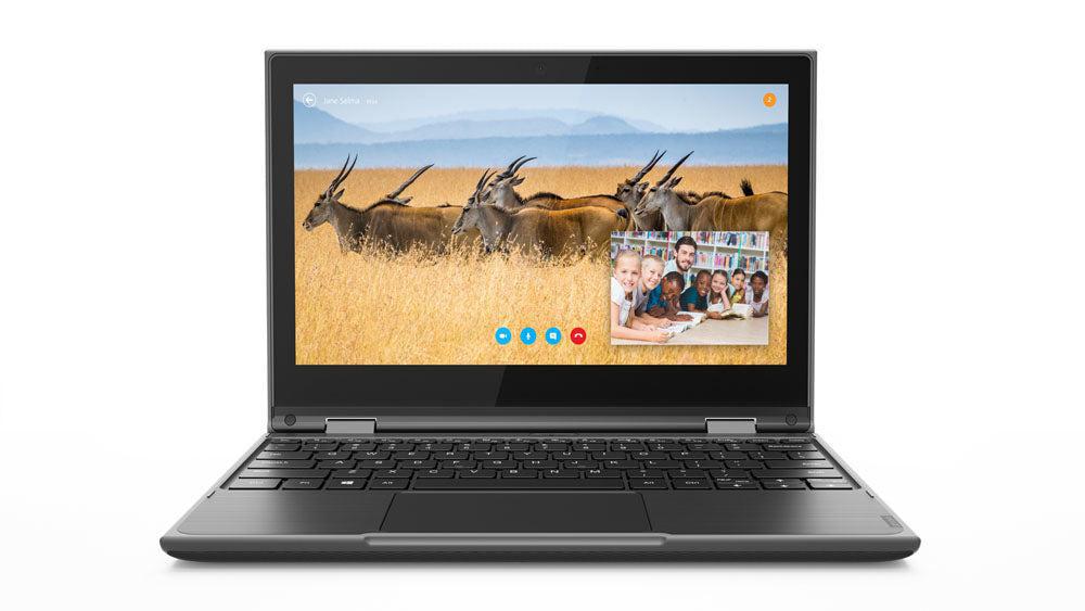 Lenovo 300E Hybrid (2-In-1) 29.5 Cm (11.6") Touchscreen Hd Intel® Celeron® N 4 Gb Lpddr4-Sdram 128 Gb Ssd Wi-Fi 5 (802.11Ac) Windows 10 Pro Black