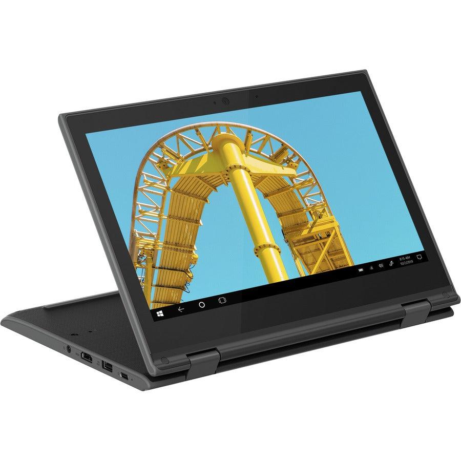 Lenovo 300E Hybrid (2-In-1) 29.5 Cm (11.6") Touchscreen Hd Intel® Celeron® N 4 Gb Lpddr4-Sdram 128 Gb Ssd Wi-Fi 5 (802.11Ac) Windows 10 Pro Black