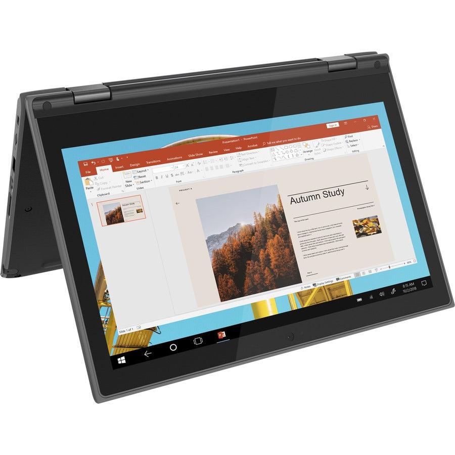 Lenovo 300E Hybrid (2-In-1) 29.5 Cm (11.6") Touchscreen Hd Intel® Celeron® N 4 Gb Lpddr4-Sdram 128 Gb Ssd Wi-Fi 5 (802.11Ac) Windows 10 Pro Black