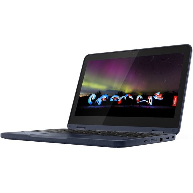 Lenovo 300W Gen 3 82J1 - Flip Design - Amd 3000 Series 3015E / 1.2 Ghz - Win 11 Se - Radeon Graphics - 8 Gb Ram - 128 Gb Ssd Nvme - 11.6" Ips Touchscreen 1366 X 768 (Hd) - Wi-Fi 6 - Abyss Blue - Kbd: English
