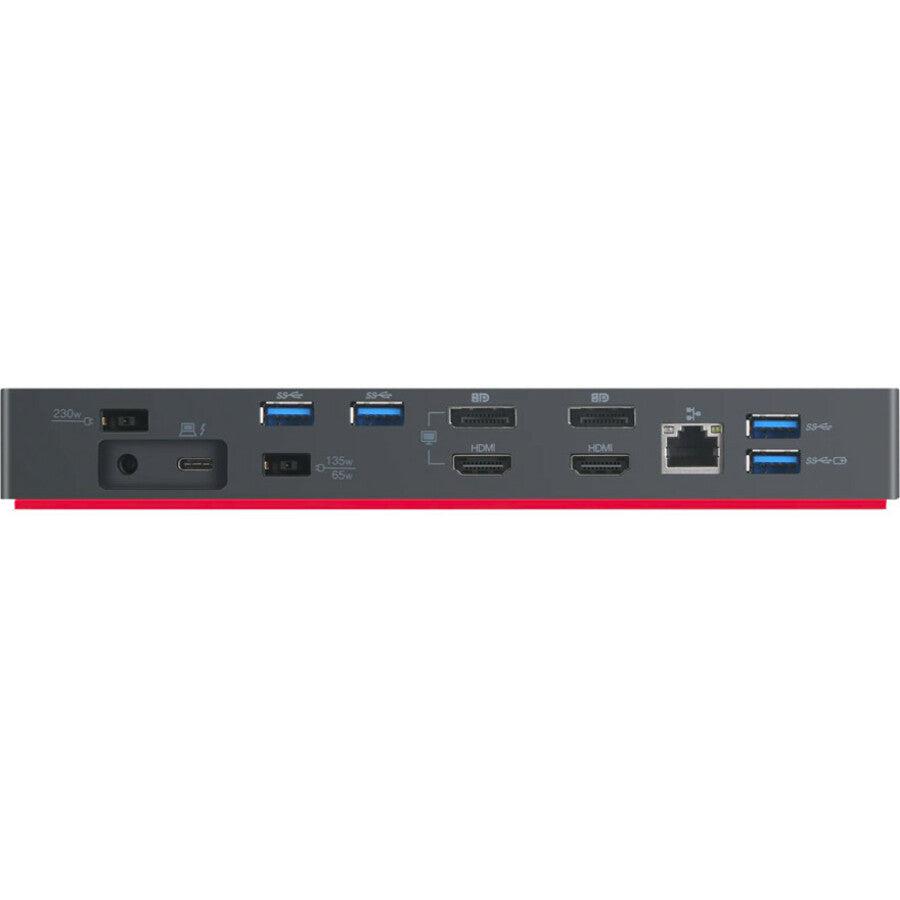 Lenovo 40An0135Us Notebook Dock/Port Replicator Wired Thunderbolt 3 Black, Red