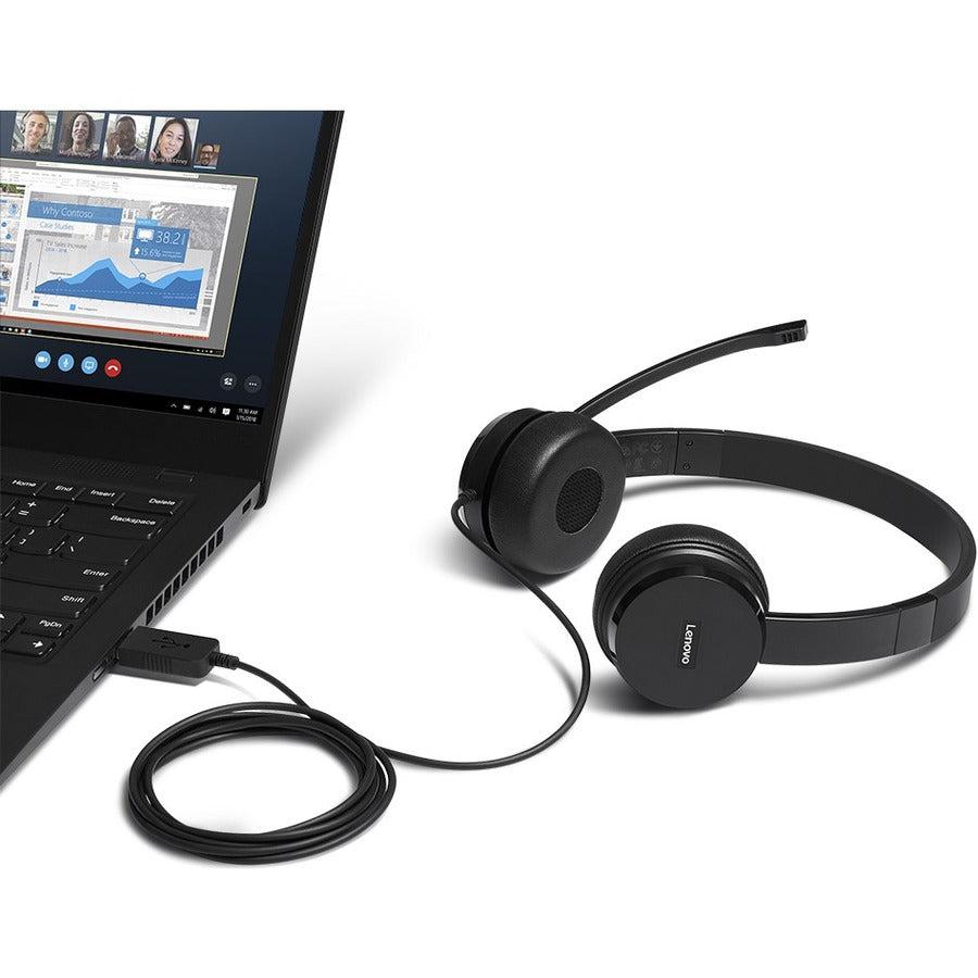 Lenovo 4Xd0X88524 Headphones/Headset Wired Head-Band Office/Call Center Black