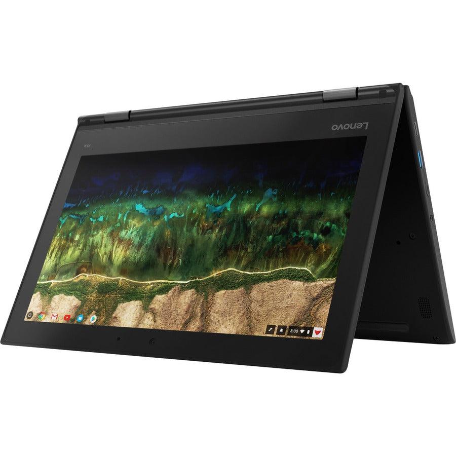 Lenovo 500E Chromebook 29.5 Cm (11.6") Touchscreen Hd Intel® Celeron® N 4 Gb Lpddr4-Sdram 32 Gb Emmc Wi-Fi 5 (802.11Ac) Chrome Os Black