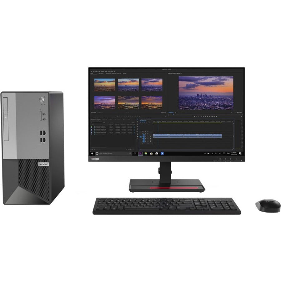 Lenovo-IMSourcing V50t 13IMB 11HD000DAX Desktop Computer - Intel Core i3 10th Gen i3-10100 - 4 GB - 1 TB HDD - Tower - Black