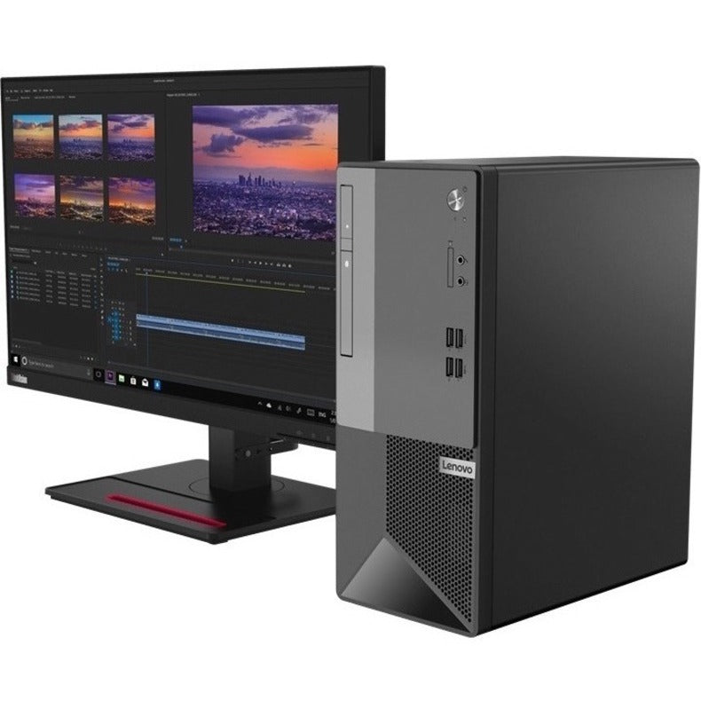 Lenovo-IMSourcing V50t 13IMB 11HD000DAX Desktop Computer - Intel Core i3 10th Gen i3-10100 - 4 GB - 1 TB HDD - Tower - Black