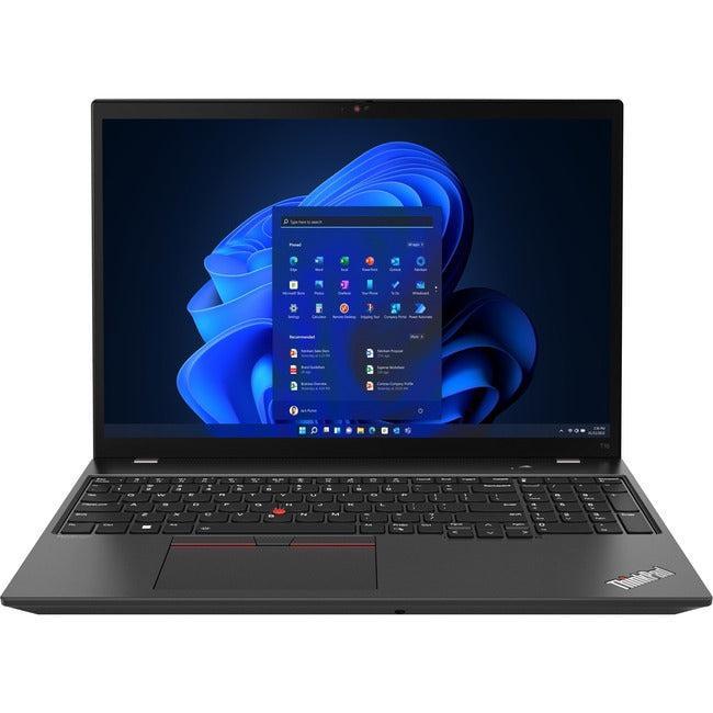 Lenovo Thinkpad T16 Gen 1 21Bv0090Us 16" Notebook - Wuxga - 1920 X 1200 - Intel Core I7 12Th Gen I7-1260P Dodeca-Core (12 Core) - 16 Gb Total Ram - 8 Gb On-Board Memory - 512 Gb Ssd - Thunder Black
