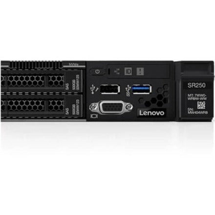 Lenovo ThinkSystem SR250 7Y51A08CNA 1U Rack Server - 1 x Intel Xeon - Serial ATA/600 Controller