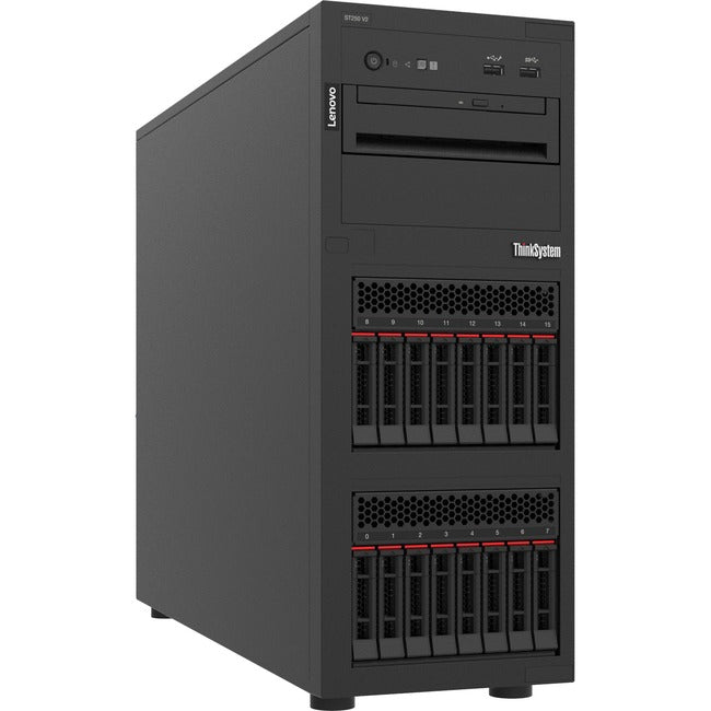 Lenovo Thinksystem St250 V2 7D8Fa00Wna Tower Server - 1 X Intel Xeon E-2334 3.40 Ghz - 16 Gb Ram - Serial Ata/600 Controller