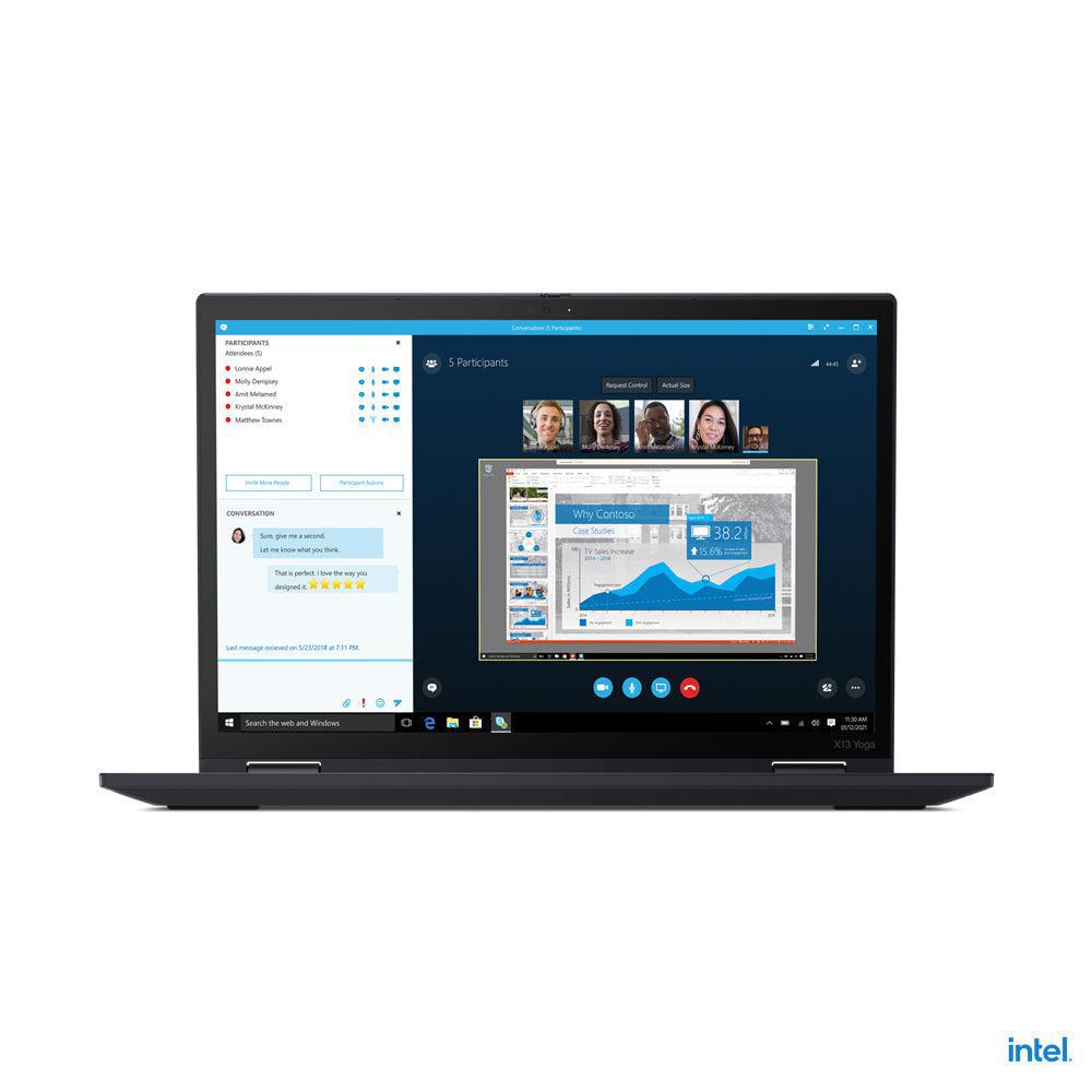 Lenovo Thinkpad X13 Yoga Hybrid (2-In-1) 33.8 Cm (13.3") Touchscreen Wuxga Intel® Core™ I5 8 Gb