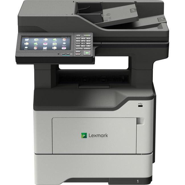 Lexmark MX620 MX622ade Laser Multifunction Printer-Monochrome-Copier/Fax/Scanner-50 ppm Mono Print-1200x1200 Print-Automatic Duplex Print-175000 Pages Monthly-650 sheets Input-Color Scanner-1200 Optical Scan-Monochrome Fax-Gigabit Ethernet 36ST900